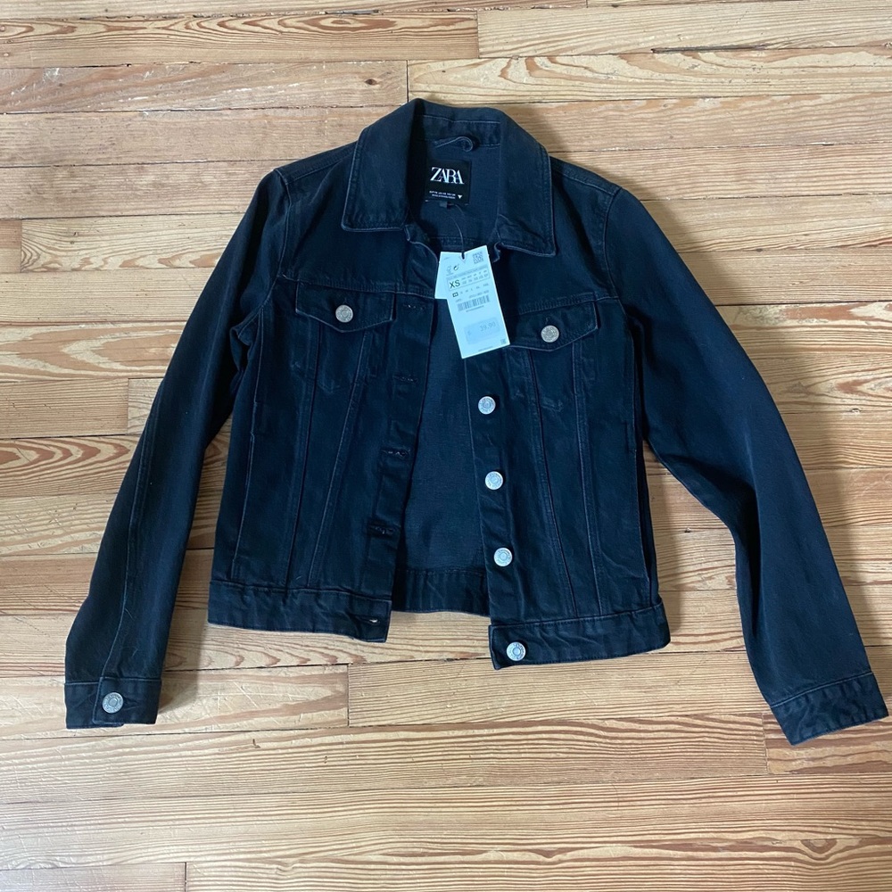 [NWT] Zara Black Denim Jacket